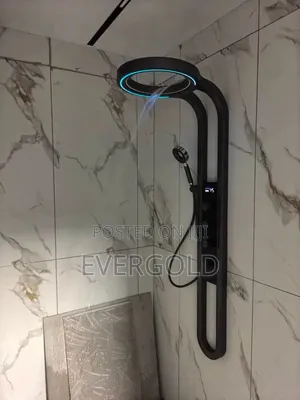 Luxury Pressure Power Shower Mixer With Led Light and Thermostat