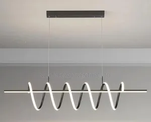 It Combines a Straight Horizontal Light Bar With a Decorative Spiral
