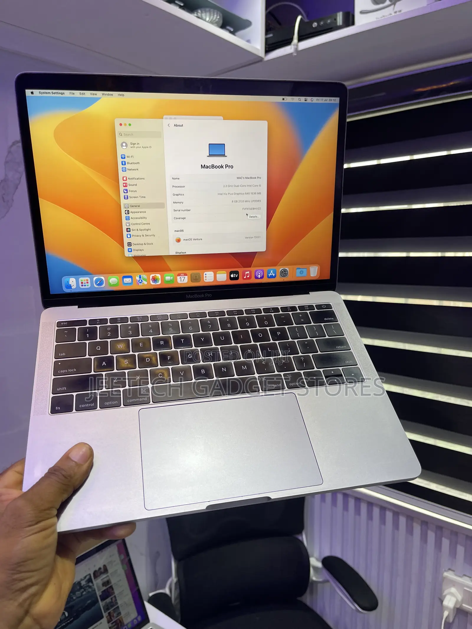 Laptop Apple MacBook Pro 2017 8GB Intel Core i5 SSD 128GB