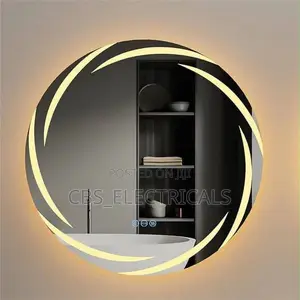 Modern Circular Vortex LED Smart Mirror