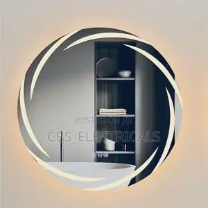 Modern Circular Vortex LED Smart Mirror