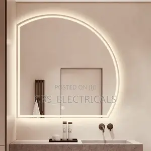 Modern Semi-Circular LED Smart Mirror