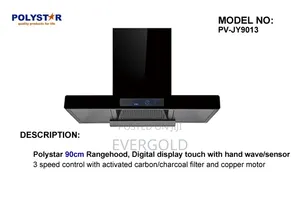 90cm Polystar Range Hood With Hand Wave