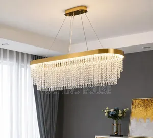 Chandelier Glass Crystal Rectangular