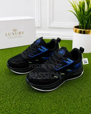 Black Blue Sports Sneakers (Size 36