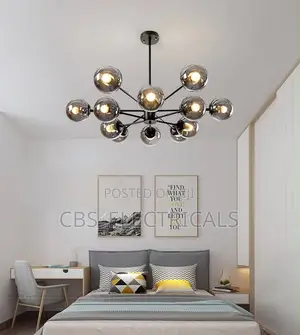 Modern Smoke Glass Globe Chandelier