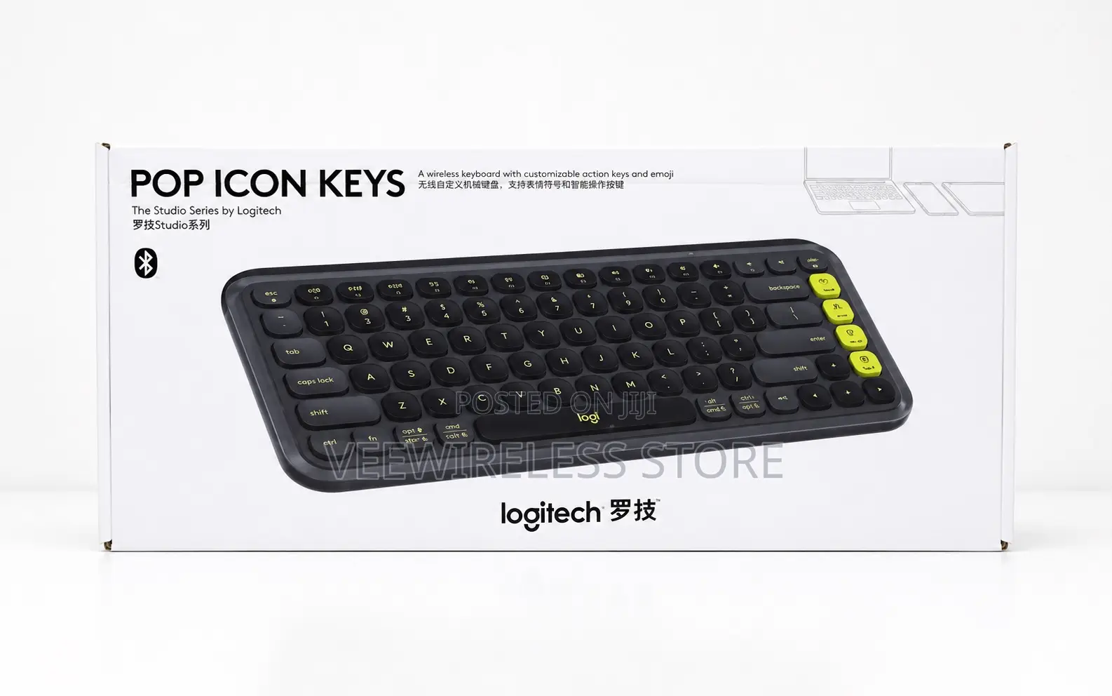 Logitech Pop Icon Keys Wireless Bluetooth Keyboard