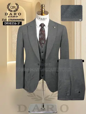 Black Smart Men's 3 PCS Suit
