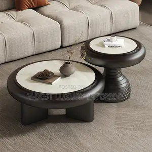 Minimalist Travertine Coffee Table Set – Luxury Designer Centrepiece
