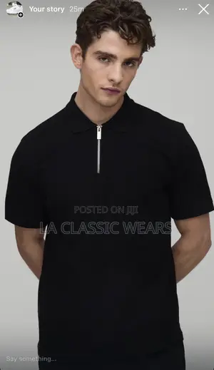 ASOS Zip Pique Polo