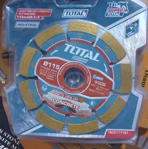 TOTAL Industrial 115mm (4-1/2") Laser-Welded Diamond Cutting Disc