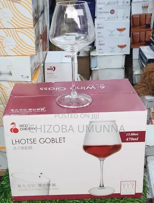 Red Cherry Wine Glass Cups