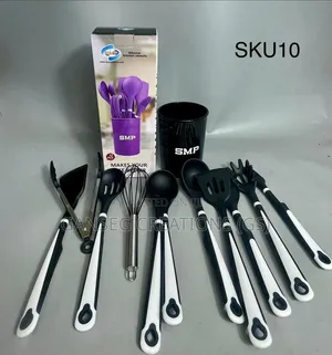 12pcs Quality Full Silicon Spoon (Big Cup With Big Spoons)