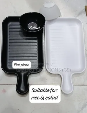 Luxury Rectangular Ceramic Platters Wit Handle-Rice Salad Plates 12pcs