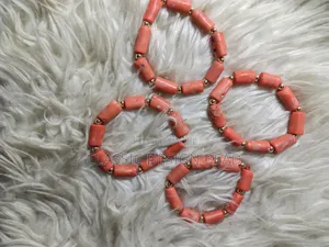 4 Pics of Coral Beads Bangles