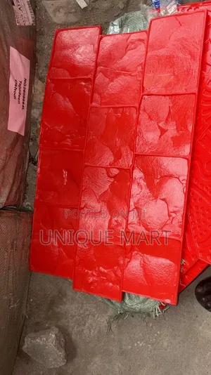 Red Stamp Mould for Creating Textured Pattern on Concrete Surfaces