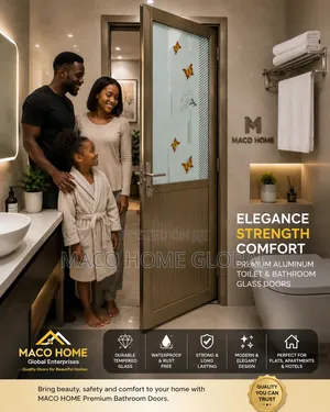 Half Glass Toilet and Bathroom Door 750