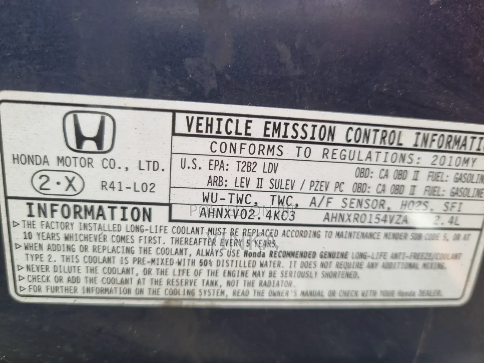 Honda Accord 2010 Blue
