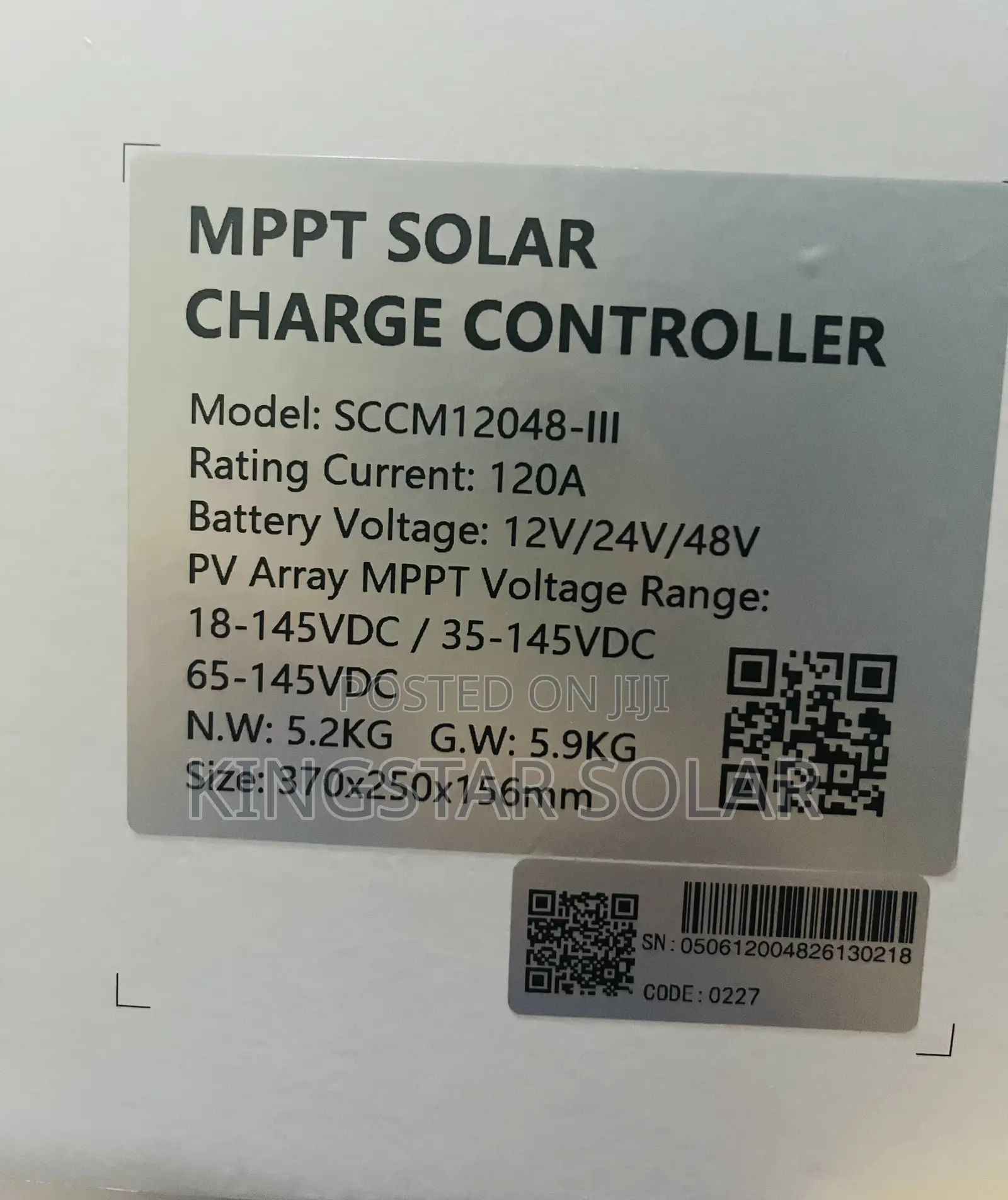 Felicity 120ah MPPT Charge Controller 48v