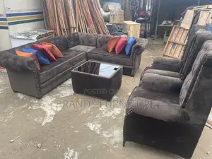 Quality Brown Royal Singles With Lshap N Center Table