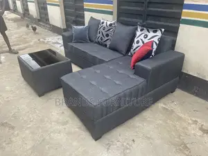Quality Gray Lshap Sofa With Center Table