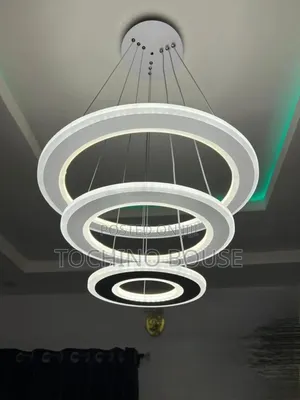3 Step Square and Circle Chandelier