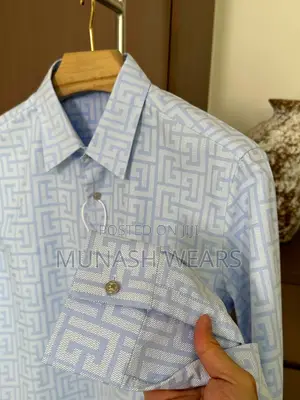 Balmain Shirt Blue Signature