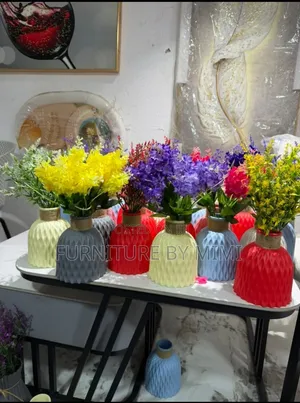 5-in-1 Set Elegant Unbreakable Rope Flower Vases (With Flowers)