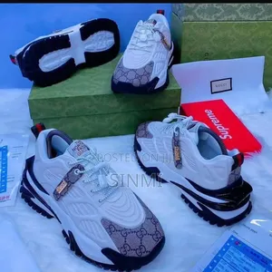 Luxury Fashion Chunky Sneakers for Men – White