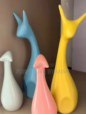 Luxury 4-Piece Modern Ceramic Deer Set - Home Decor