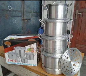 5 PCS Aluminium Pot Set With Steamer