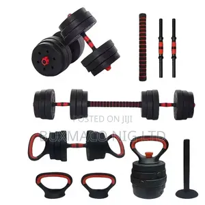 20kg Dumbbell With Barl +Kettle Lift +Hand Gloves-Multi-Function