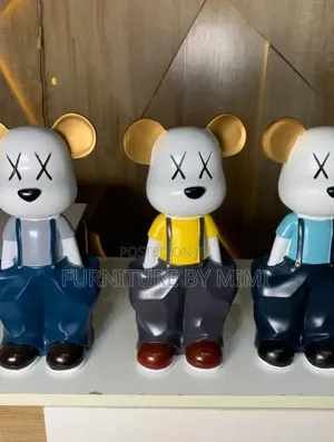 3 PCS Premium Baggy Bear Living Room Decor Statues