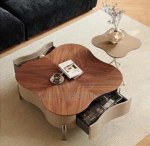 Uxury Living Room Center Table Set With Hidden Drawe