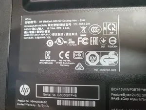 Desktop Computer HP EliteDesk 800 8GB Intel Core i5 SSD 256GB