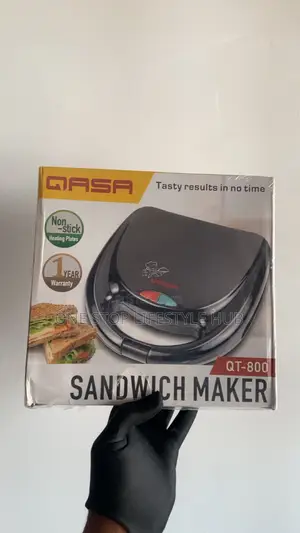 Brand New Qasa 2-Slice Sandwich Maker Toaster (QT-800)