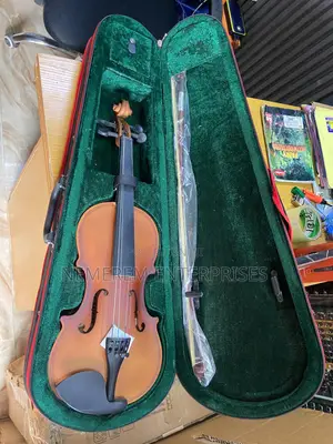 Full-Size Acoustic Violin Set With Bow Hard Carrying Case
