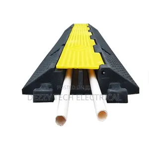 3-Way Heavy-Duty Rubber Cable Protector Ramp