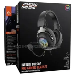 Porodo Gaming Infinity Mirror RGB Gaming Headset (Black)
