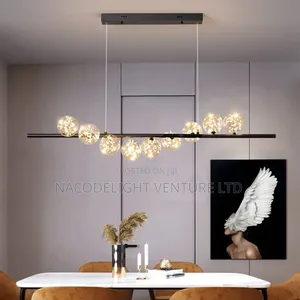 Modern Linear Bubble Glass LED Chandelier