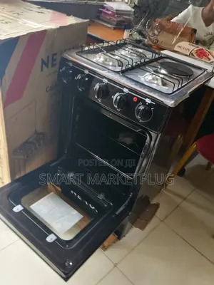 New in Nexus 3+1 Electric Gas Cooker With Enamel Iron Pan Support