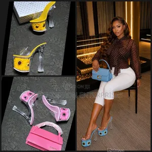 Clear Platform Mule Heels