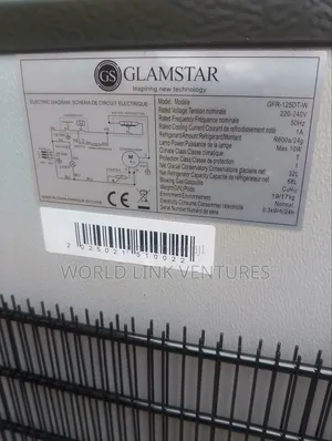 Glamstar Table Top Fridge Double Door