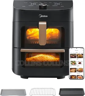 Midea 11L Dual Zone Air Fryer Oven With Wi-Fi Alexa