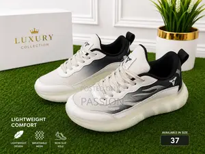 Luxury White and Black Sneakers for Kids