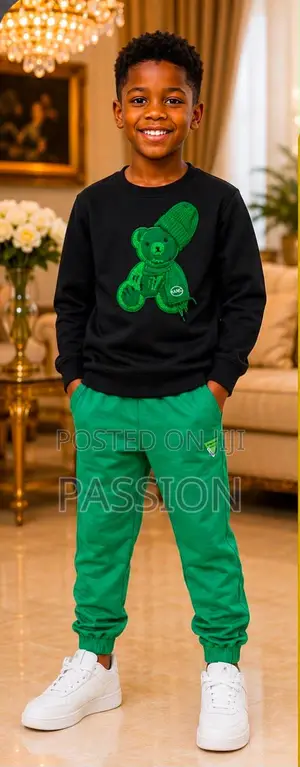 Black Green Boys Tracksuit