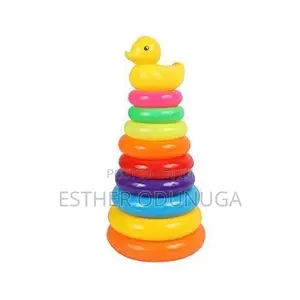 Educational Ring Tower With 9 Stacking Rings Toys With Adorable Duck