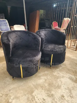 Black Coloured Single Seater Sofa Couch.