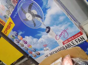 QASA Solar Fan 18 Inches Rechargeable