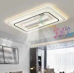 Invisible Bladeless LED Ceiling Fan Light Remote Control Smart